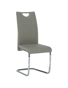 Scaun de bucătărie ABIRA NEW, piele eco/crom, 43x44x96 cm | MobilaOK