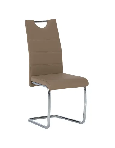 Scaun de bucătărie ABIRA NEW, bucătărie/dining, 43x44x96 cm, piele eco/crom | MobilaOK
