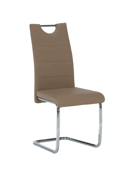 Scaun de bucătărie ABIRA NEW, bucătărie/dining, 43x44x96 cm, piele eco/crom | MobilaOK
