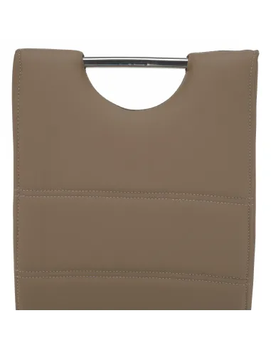 Scaun de bucătărie ABIRA NEW, bucătărie/dining, 43x44x96 cm, piele eco/crom | MobilaOK