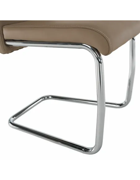 Scaun de bucătărie ABIRA NEW, bucătărie/dining, 43x44x96 cm, piele eco/crom | MobilaOK