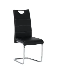Scaun Dining KONDELA, living/sufragerie, 43x44x96 cm, Piele PU + Crom | MobilaOK