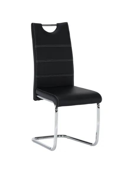 Scaun Dining KONDELA, living/sufragerie, 43x44x96 cm, Piele PU + Crom | MobilaOK
