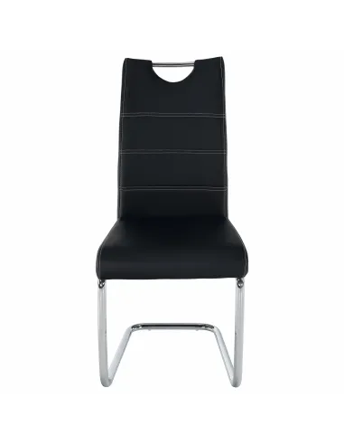 Scaun Dining KONDELA, living/sufragerie, 43x44x96 cm, Piele PU + Crom | MobilaOK