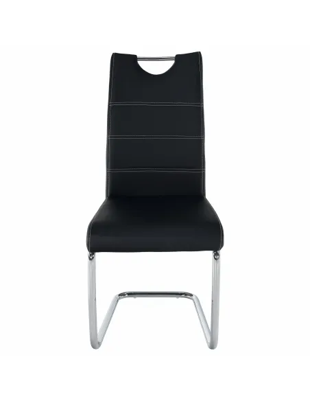 Scaun Dining KONDELA, living/sufragerie, 43x44x96 cm, Piele PU + Crom | MobilaOK