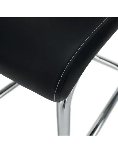 Scaun Dining KONDELA, living/sufragerie, 43x44x96 cm, Piele PU + Crom | MobilaOK