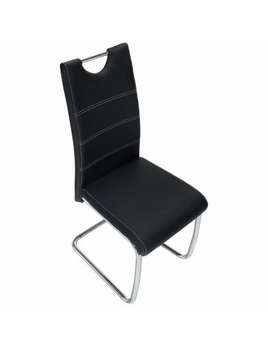 Scaun Dining KONDELA, living/sufragerie, 43x44x96 cm, Piele PU + Crom | MobilaOK