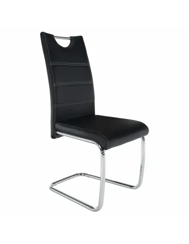 Scaun Dining KONDELA, living/sufragerie, 43x44x96 cm, Piele PU + Crom | MobilaOK