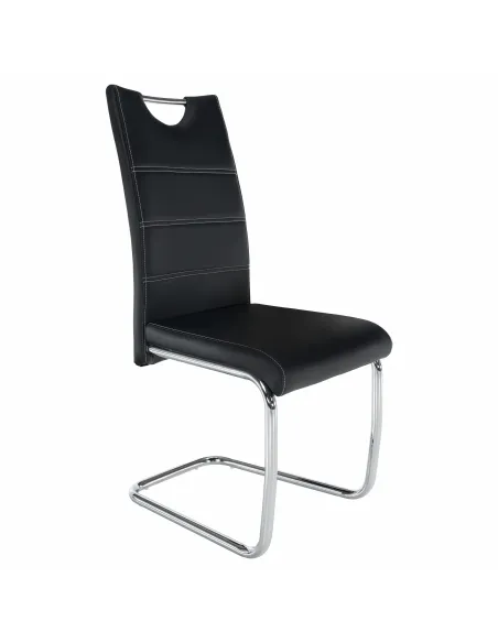 Scaun Dining KONDELA, living/sufragerie, 43x44x96 cm, Piele PU + Crom | MobilaOK