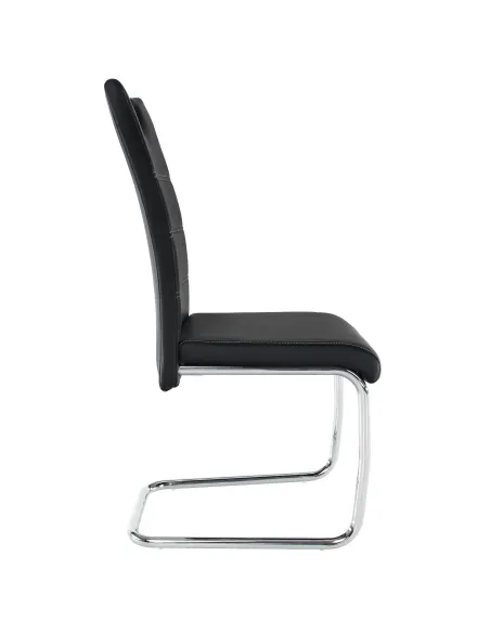 Scaun Dining KONDELA, living/sufragerie, 43x44x96 cm, Piele PU + Crom | MobilaOK