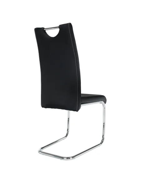 Scaun Dining KONDELA, living/sufragerie, 43x44x96 cm, Piele PU + Crom | MobilaOK