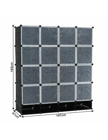 Organizator Dulap, RODAN TYPE 2, dormitor/hol, 147x47x165 cm, Plastic/Metal | MobilaOK