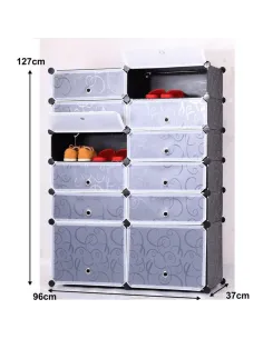 Organizator de pantofi BEKIM TYPE 2, hol/dormitor, 96x37x37 cm, Plastic/Metal | MobilaOK 2