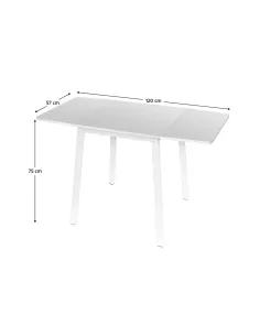 Masă Dining MAURO, living/bucătărie, 60-120x60 cm, PAL/MDF cu folie și metal | MobilaOK 2