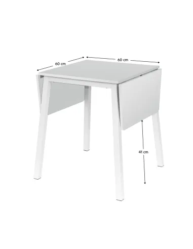 Masă Dining MAURO, living/bucătărie, 60-120x60 cm, PAL/MDF cu folie și metal | MobilaOK