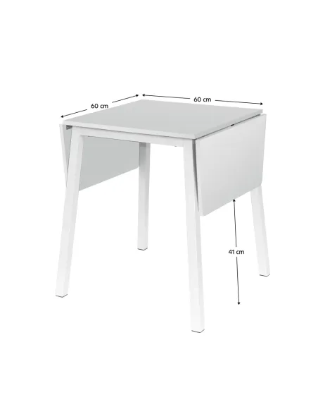 Masă Dining MAURO, living/bucătărie, 60-120x60 cm, PAL/MDF cu folie și metal | MobilaOK