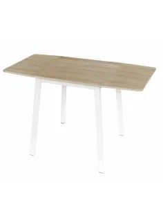 Masă Dining MAURO, sufragerie, 60-120x75x60 cm, MDF folie/metal | MobilaOK