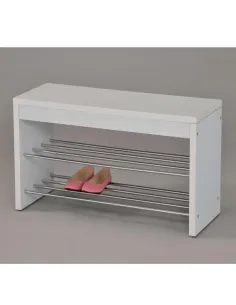 Laviță cu Dulap pentru Încălțăminte LUSIA, hol, 80x30x47 cm, MDF și metal | MobilaOK 2
