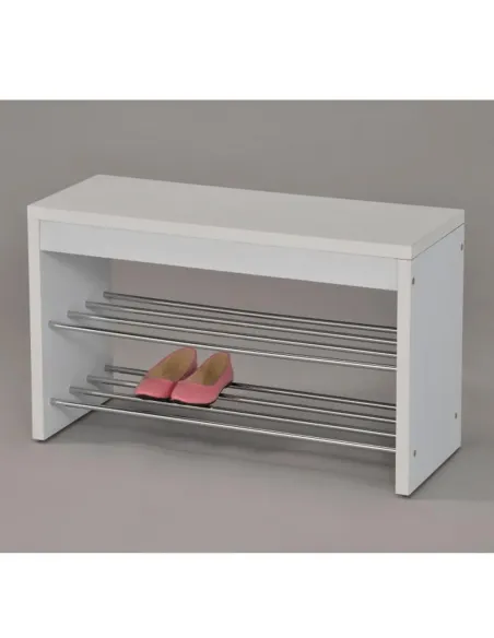 Laviță cu Dulap pentru Încălțăminte LUSIA, hol, 80x30x47 cm, MDF și metal | MobilaOK