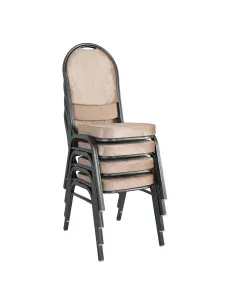 Scaun JEFF 2 NEW, birou, 44x50x91 cm, tesatura bej/cadru gri | MobilaOK 2