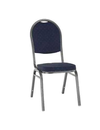 Scaun JEFF 2 NEW, birou/ședințe, 44x59x91 cm, textil albastru/cadru gri | MobilaOK