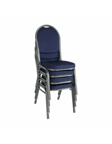 Scaun JEFF 2 NEW, birou/ședințe, 44x59x91 cm, textil albastru/cadru gri | MobilaOK