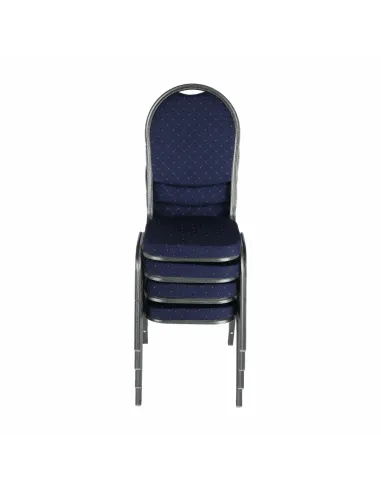 Scaun JEFF 2 NEW, birou/ședințe, 44x59x91 cm, textil albastru/cadru gri | MobilaOK
