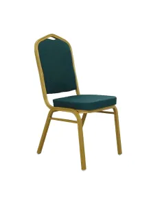 Scaun Rabatabil ZINA 2 NEW, birou/dining, 44x50x93 cm, textil/cadru metalic auriu | MobilaOK