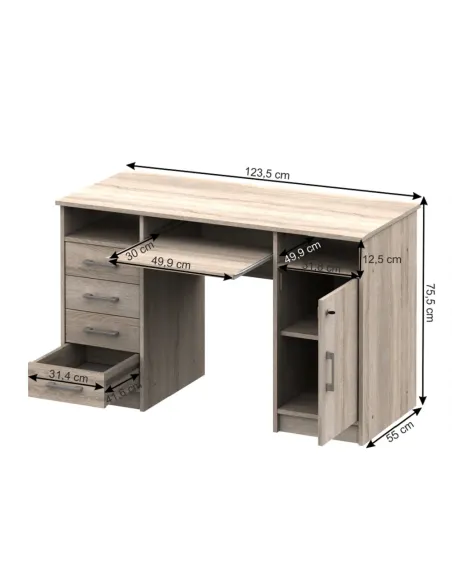 masă PC, stejar sonoma, B9 NEW | MobilaOK