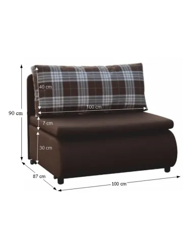 Fotoliu KENY NEW, living, 100x90x87 cm, Textil, KONDELA | MobilaOK