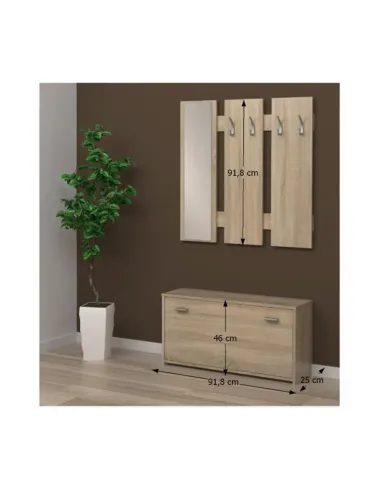 Ladă hol 03 NEW, mobilier hol, 91,8x25x200 cm, PAL melaminat | MobilaOK