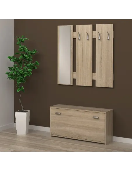 Ladă hol 03 NEW, mobilier hol, 91,8x25x200 cm, PAL melaminat | MobilaOK