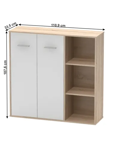 Dulap, MAURUS NEW MA32, dormitor/hol/living, 110.9x33.5x107.6 cm, PAL melaminat | MobilaOK