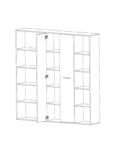 Dulap, MAURUS NEW MA50, dormitor/living, 181x181x33.5 cm, PAL melaminat | MobilaOK 2