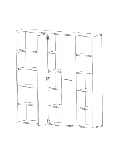Dulap, MAURUS NEW MA50, dormitor/living, 181x181x33.5 cm, PAL melaminat | MobilaOK
