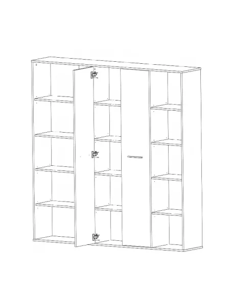 Dulap, MAURUS NEW MA50, dormitor/living, 181x181x33.5 cm, PAL melaminat | MobilaOK