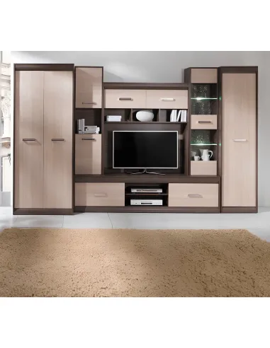 Mobilier de living KORINA, 330x200x40-54 cm, PAL melaminat și MDF | MobilaOK