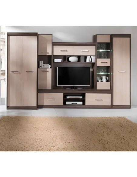 Mobilier de living KORINA, 330x200x40-54 cm, PAL melaminat și MDF | MobilaOK