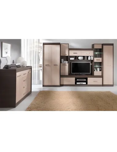 Mobilier de living KORINA, 330x200x40-54 cm, PAL melaminat și MDF | MobilaOK