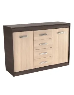 Scrin combinat KORINA pentru dormitor/hol, 140x48x100 cm, PAL melaminat | MobilaOK