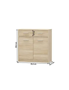 Scrin TEYO, dormitor/hol, 83.4x34.3x85.5 cm, PAL melaminat | MobilaOK 2