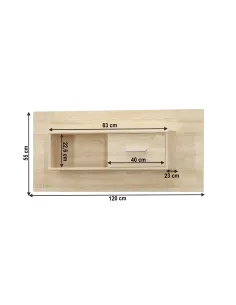 Dulap suspendabil TEYO, hol/baie/dormitor, 120x23x55 cm, PAL melaminat | MobilaOK 2