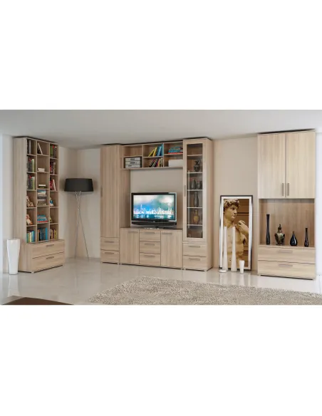 Dulap DUNAJ, hol/dormitor, 90x50.8x47 cm, PAL melaminat stejar sonoma | MobilaOK