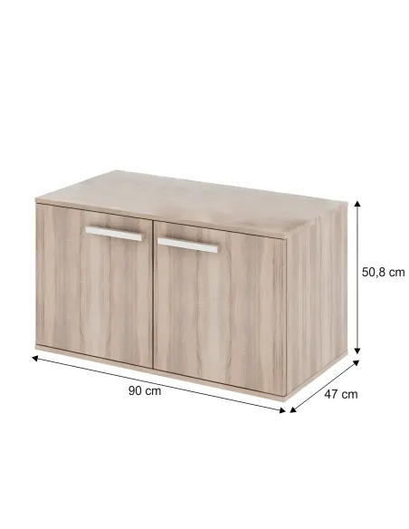 Dulap DUNAJ, hol/dormitor, 90x50.8x47 cm, PAL melaminat stejar sonoma | MobilaOK