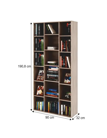 Dulap DUNAJ, living, 90x190.8x32 cm, PAL melaminat | MobilaOK