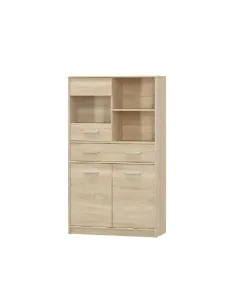 Vitrină TEYO pentru dormitor/copii, 83.4x34.3x144.7 cm, PAL melaminat stejar sonoma | MobilaOK