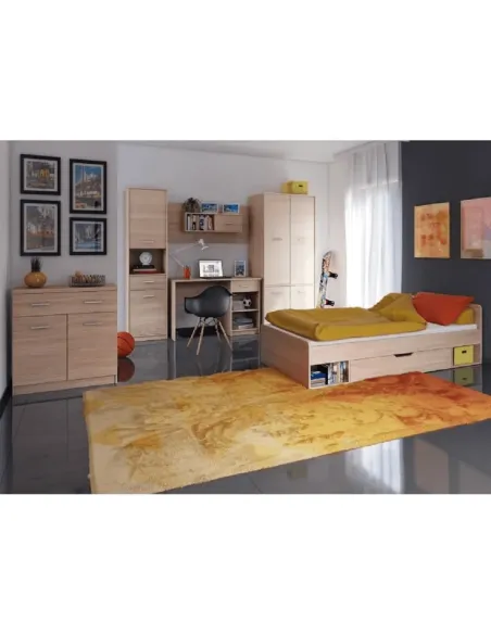 Comodă TEYO pentru dormitor/hol, 83.4x34.3x42.5 cm, PAL melaminat stejar sonoma | MobilaOK