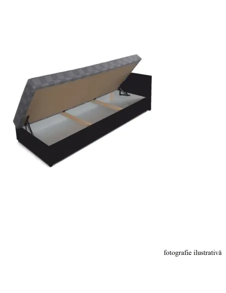 Pat | JUDIT | dormitor | 205x63x84 cm | PAL, piele eco/material imprimeu | MobilaOK