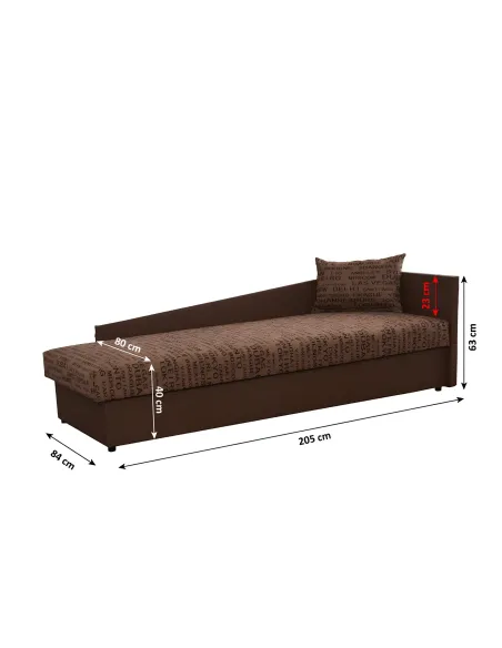 Pat | JUDIT | dormitor | 205x63x84 cm | PAL, piele eco/material imprimeu | MobilaOK