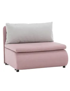 Fotoliu KENY, living, 100x90x87 cm, textil roz/gri, extensibil cu pat 100x196 cm | MobilaOK